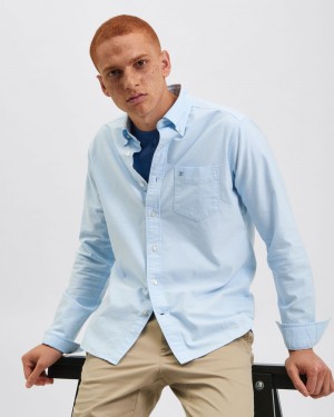 Ben Sherman Brighton Oxford Organic Shirts Blue | SRFBE-6574