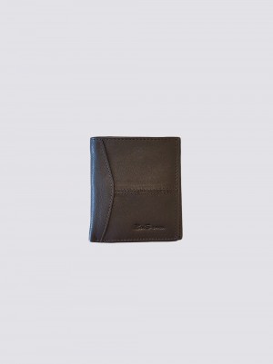 Ben Sherman Coles Leather Micro Wallets Brown | VSANT-2854