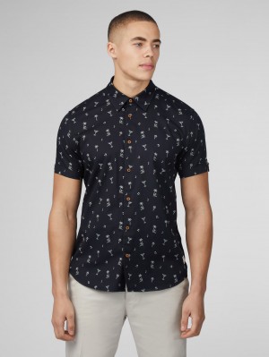 Ben Sherman Scattered Shirts Black | TUAYV-0972