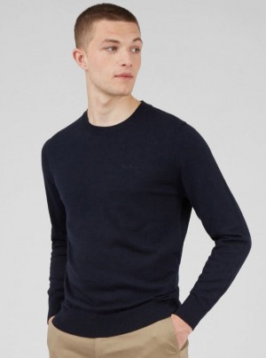 Ben Sherman Signature Crewneck Knitwear Navy | LOITD-7584