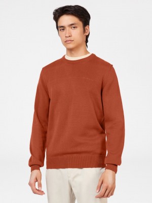 Ben Sherman Signature Crewneck Knitwear Orange | CABDE-5381