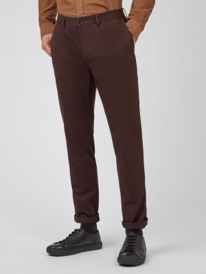 Ben Sherman Signature Slim Stretch Chino Pants Red | NEQRK-6957