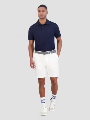 Ben Sherman Solid Air Pique Sports Fit Polo Shirts Navy | SRTIL-4520