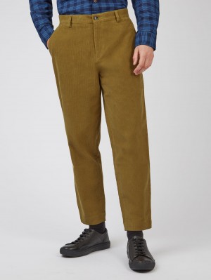 Ben Sherman Tapered Corduroy Pants Brown | HUDEJ-0385