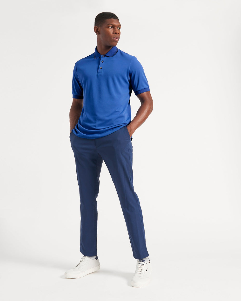 Ben Sherman 360 Motion Stretch Polo Shirts Blue / Royal | AVXRP-7413