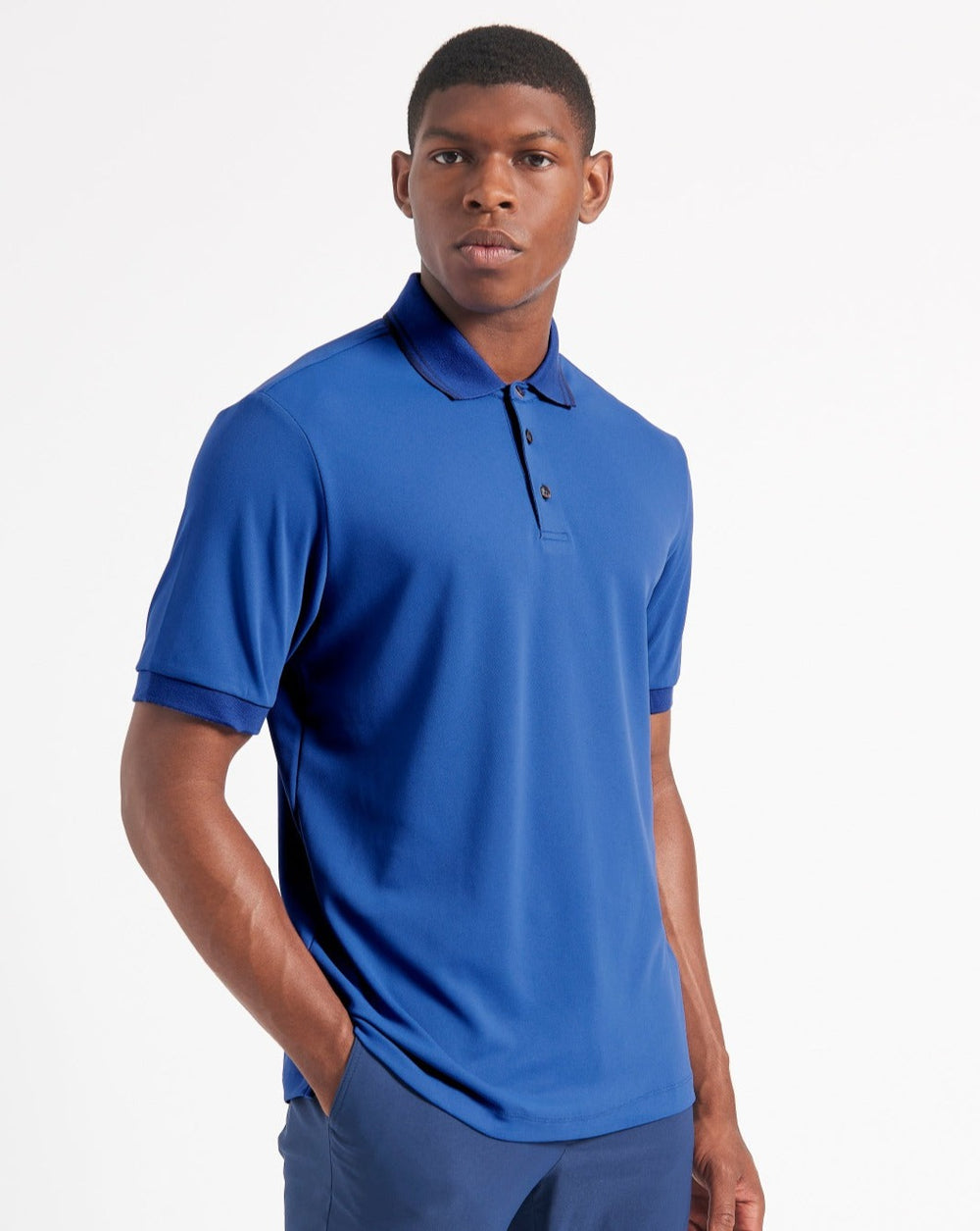 Ben Sherman 360 Motion Stretch Polo Shirts Blue / Royal | AVXRP-7413