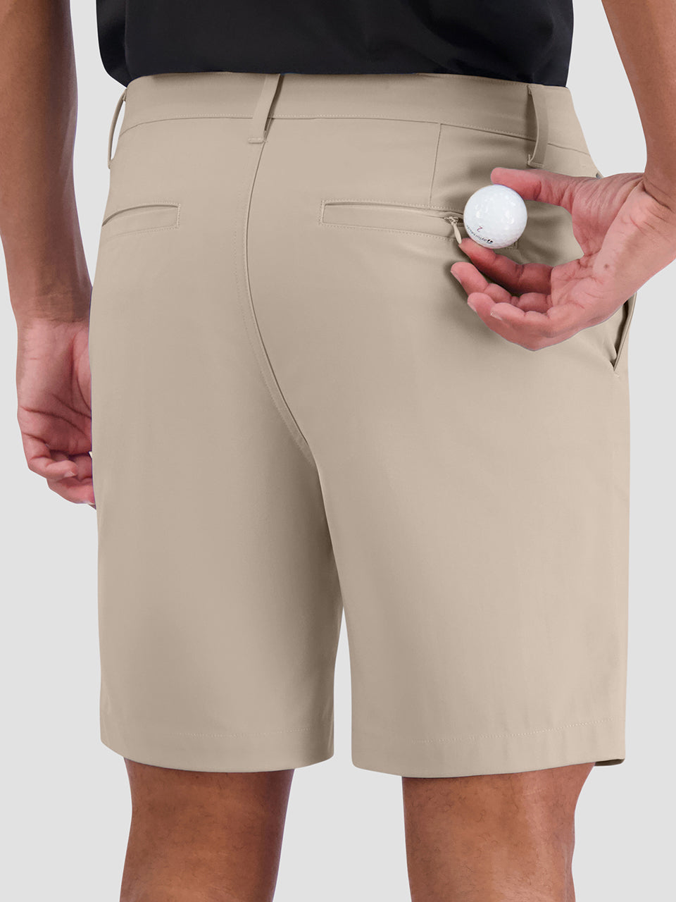 Ben Sherman 4Way Stretch Tech Shorts Khaki | CZWKN-3091