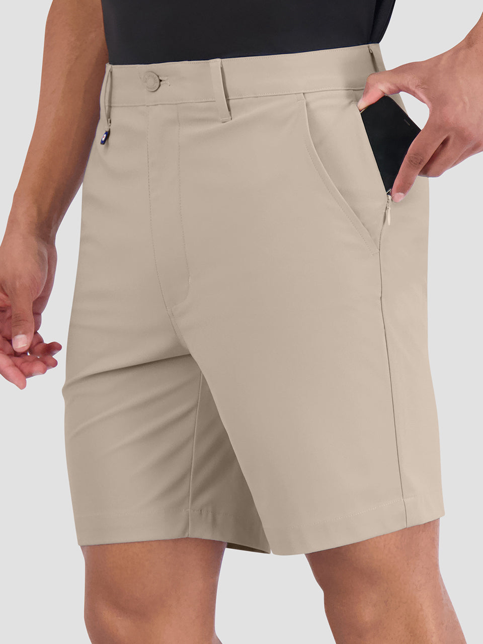 Ben Sherman 4Way Stretch Tech Shorts Khaki | CZWKN-3091