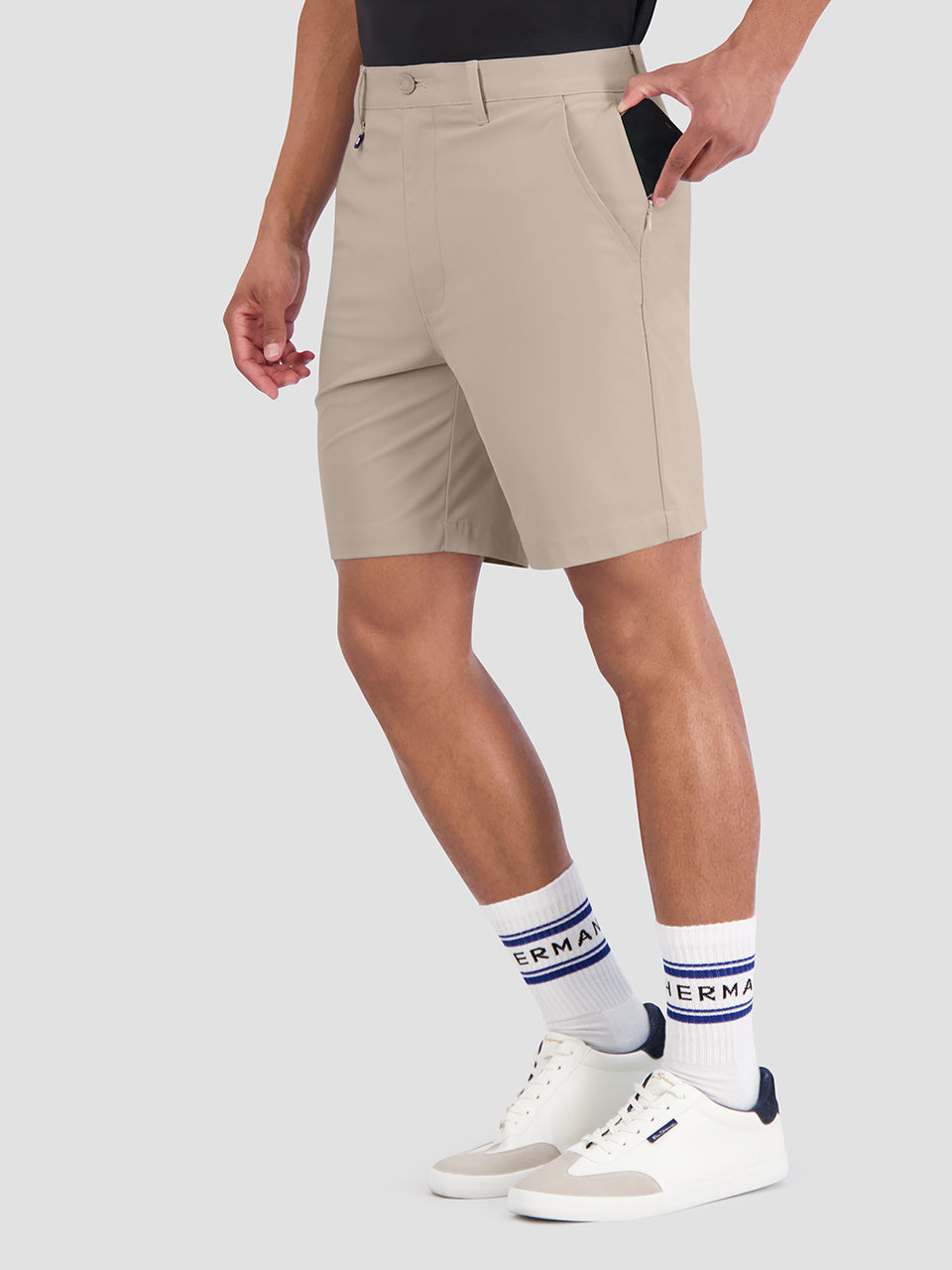 Ben Sherman 4Way Stretch Tech Shorts Khaki | CZWKN-3091