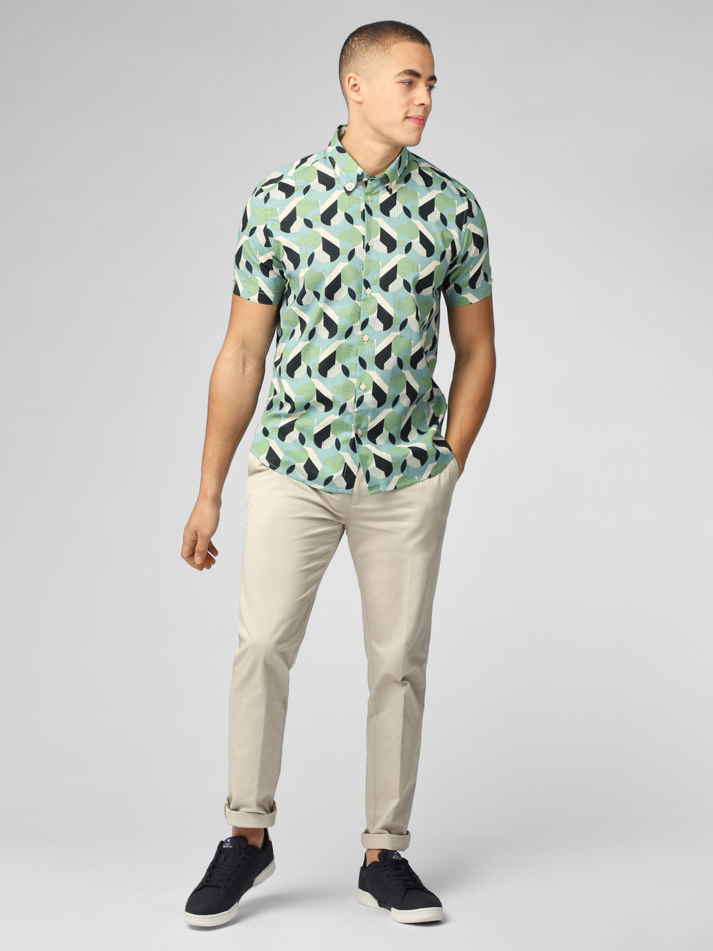 Ben Sherman Art Deco Shirts Green | IDKEQ-3178