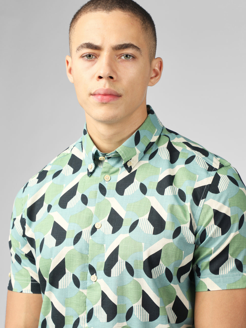 Ben Sherman Art Deco Shirts Green | IDKEQ-3178