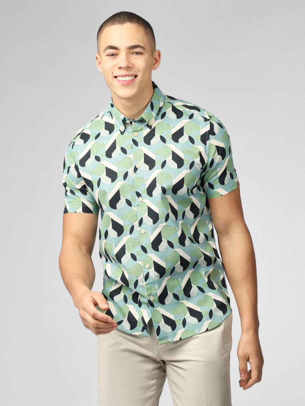 Ben Sherman Art Deco Shirts Green | IDKEQ-3178