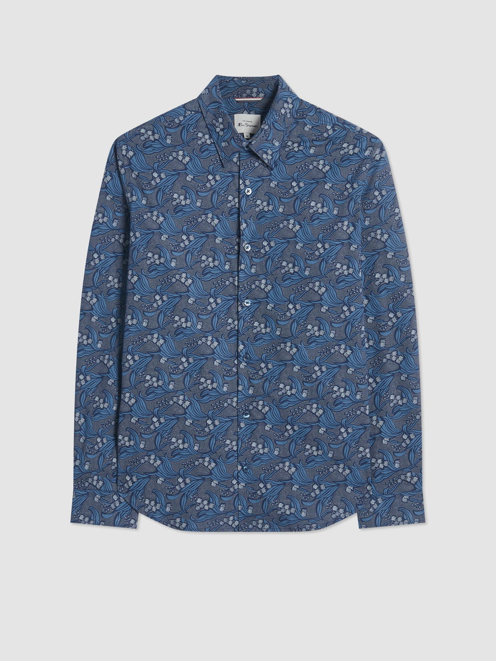 Ben Sherman Art Nouveau Floral Shirts Navy | GNEDP-2517