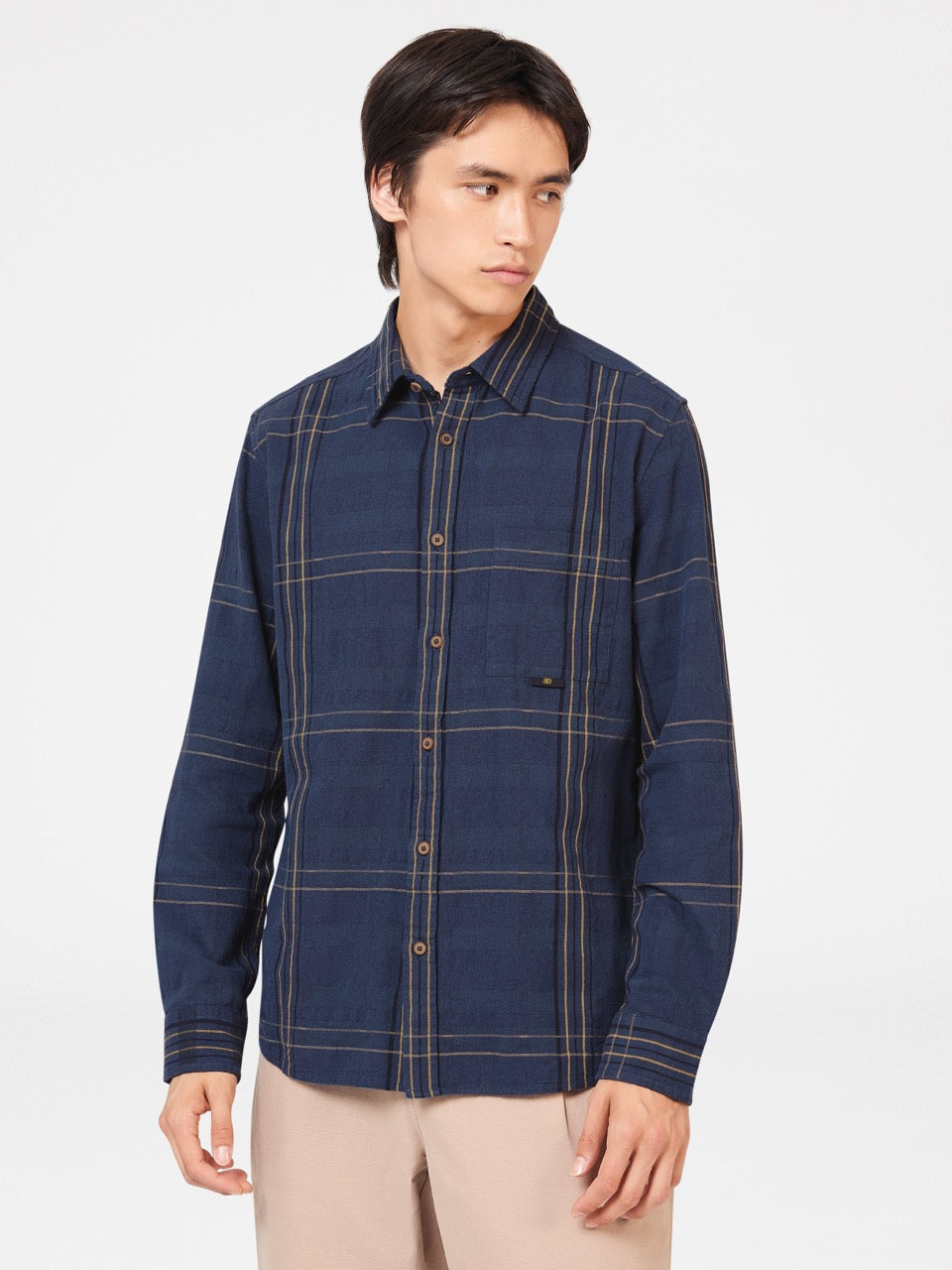 Ben Sherman B by Ben Sherman Indigo Check Shirts Indigo | UHLMD-2695