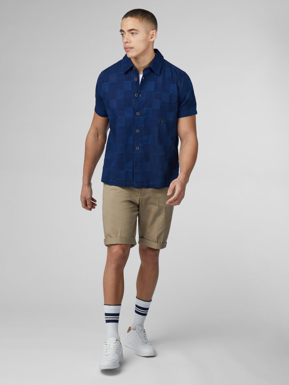 Ben Sherman B by Ben Sherman Indigo Check Shirts Navy | FSWKQ-4083