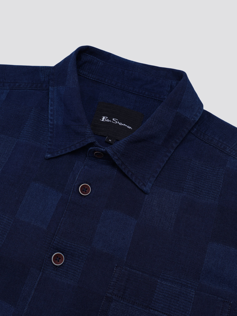 Ben Sherman B by Ben Sherman Indigo Check Shirts Navy | FSWKQ-4083