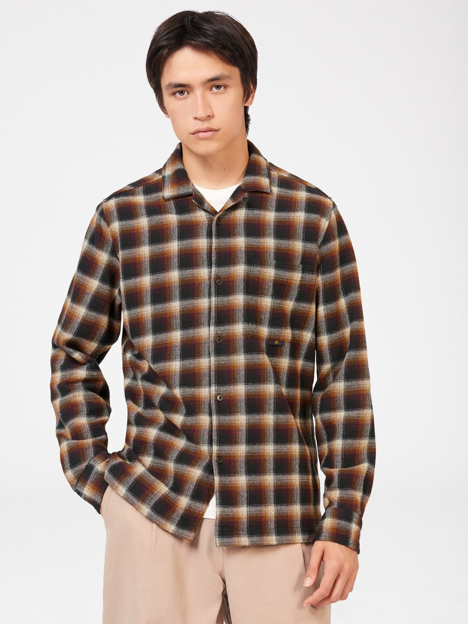 Ben Sherman B by Ben Sherman Ombre Check Shirts Brown | XQHWS-6205