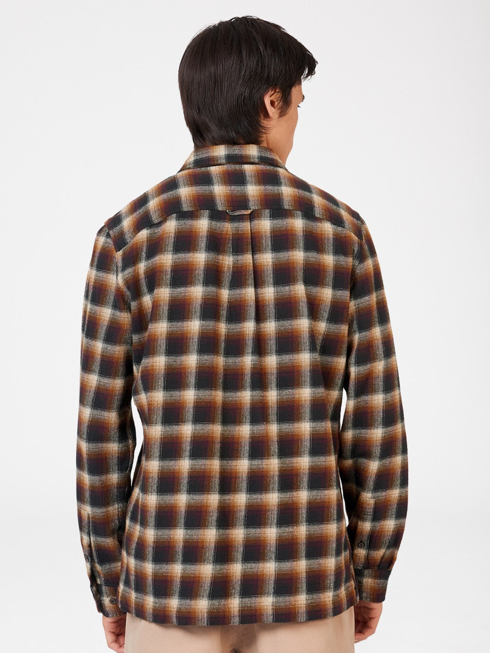 Ben Sherman B by Ben Sherman Ombre Check Shirts Brown | XQHWS-6205