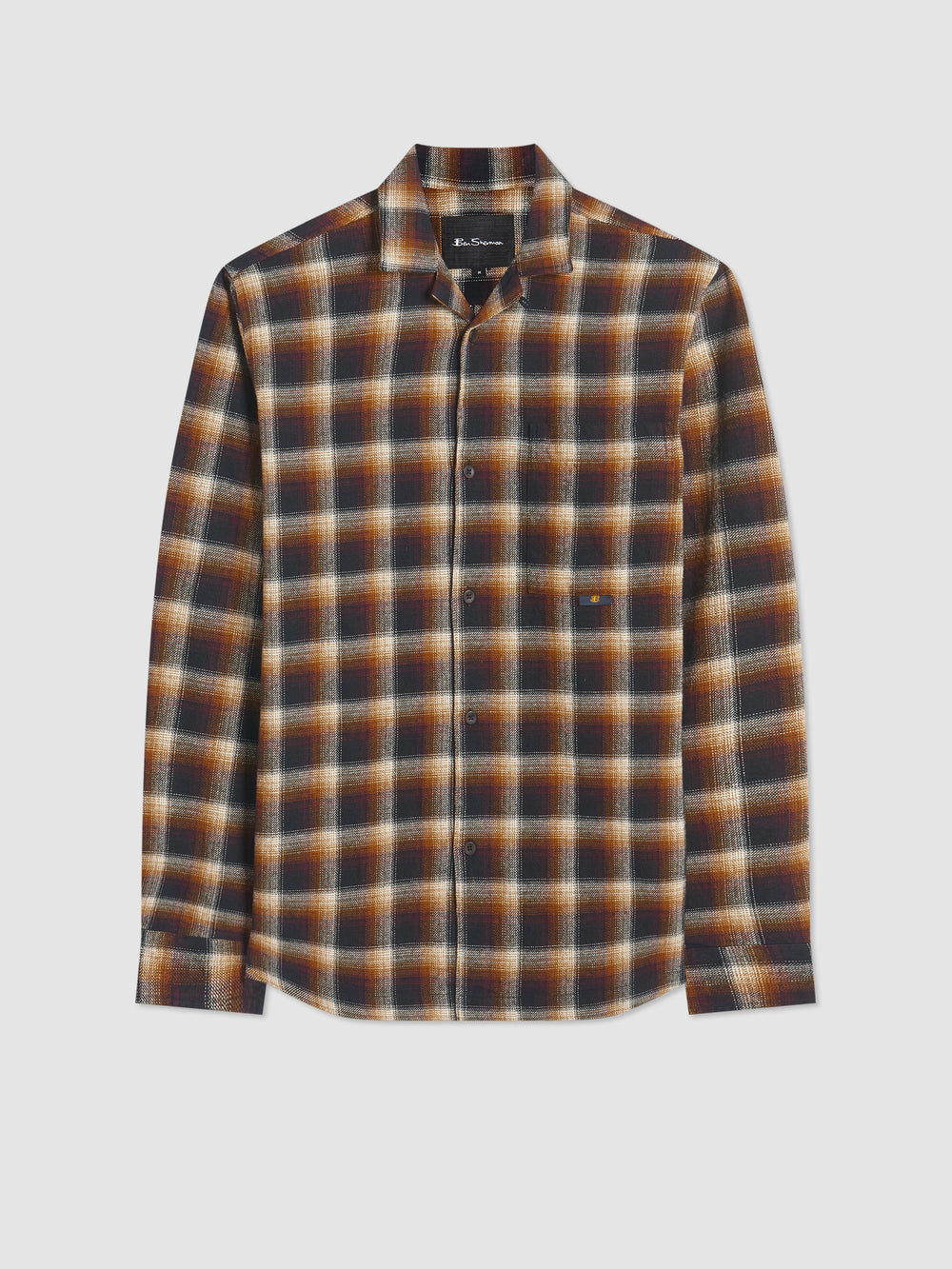 Ben Sherman B by Ben Sherman Ombre Check Shirts Brown | XQHWS-6205