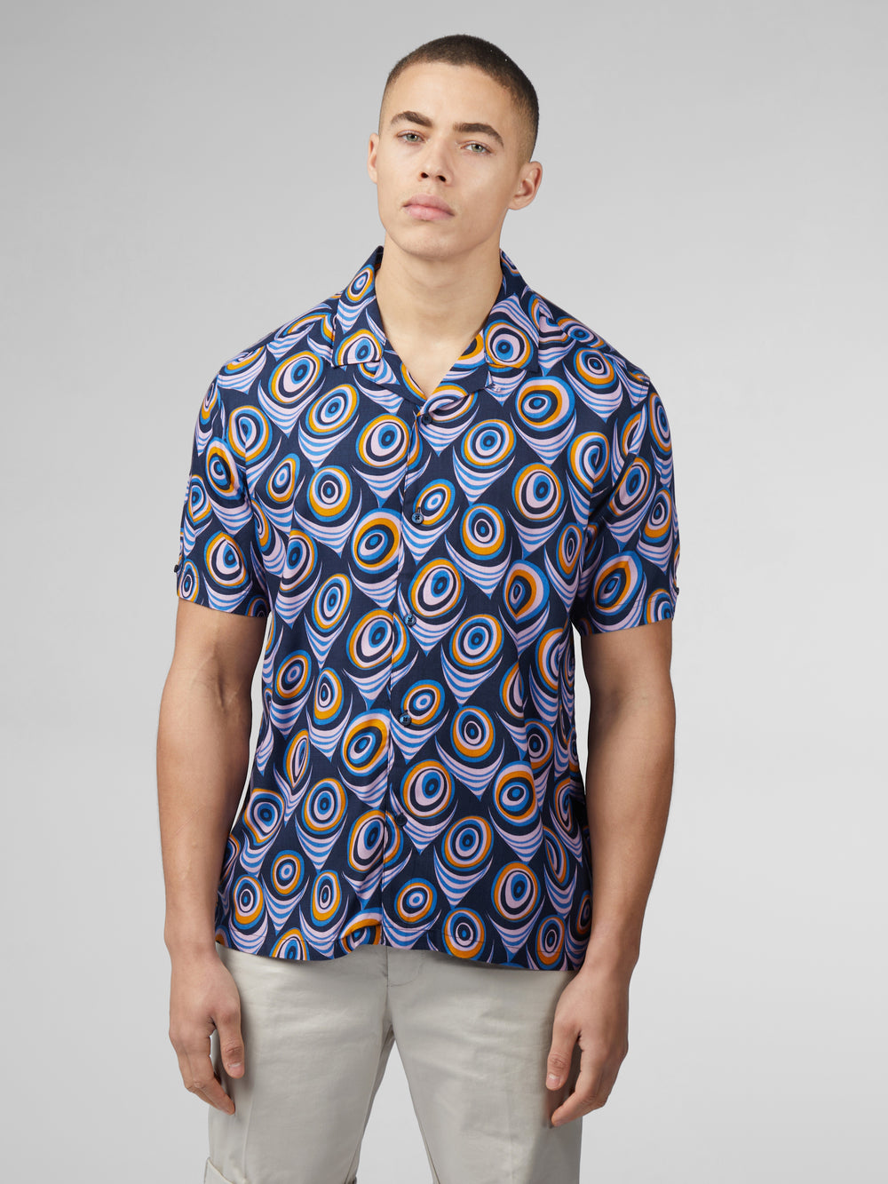 Ben Sherman B by Ben Sherman Psychedelic Print Shirts Purple | CENAV-0583