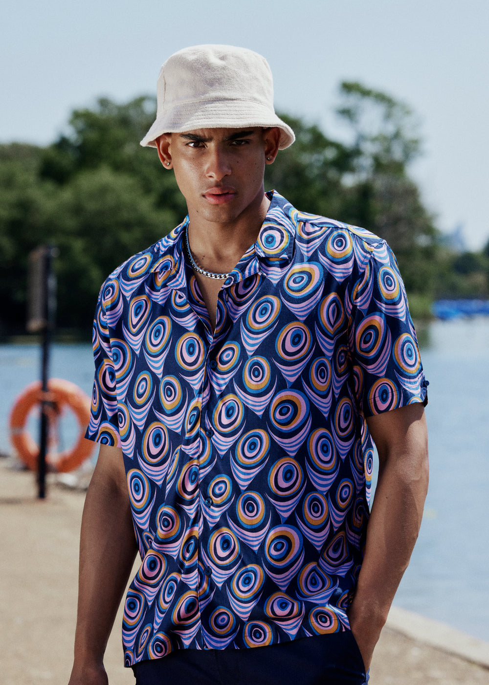 Ben Sherman B by Ben Sherman Psychedelic Print Shirts Purple | UBVOZ-2587