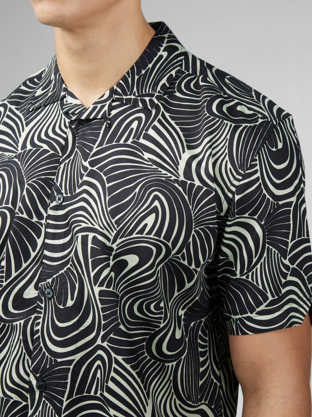 Ben Sherman B by Ben Sherman Psychedelic Swirl Print Shirts Mint | ICWKJ-0817