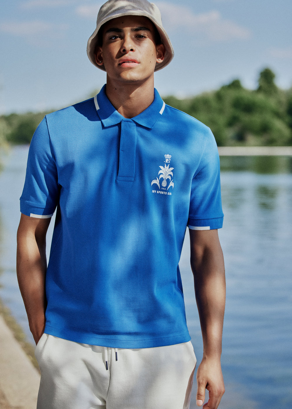 Ben Sherman B by Ben Sherman Sports Club Embroidered Polo Shirts Blue | RFELV-6958