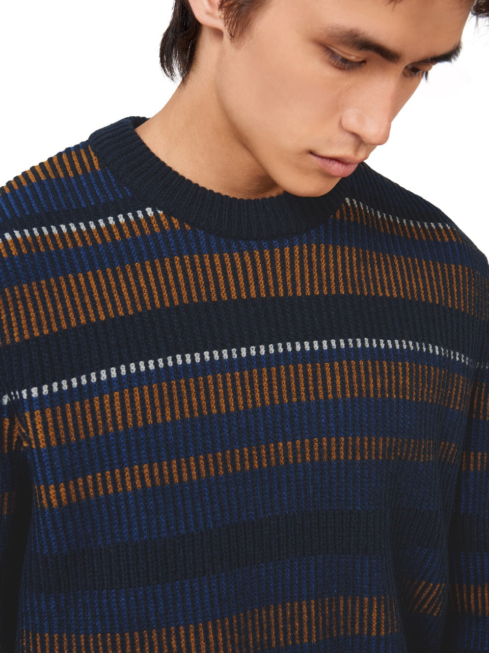 Ben Sherman B by Ben Sherman Stripe Knitwear Navy | ILYCM-1704