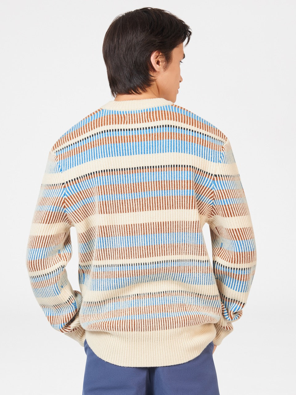 Ben Sherman B by Ben Sherman Stripe Knitwear White | HNURM-8674