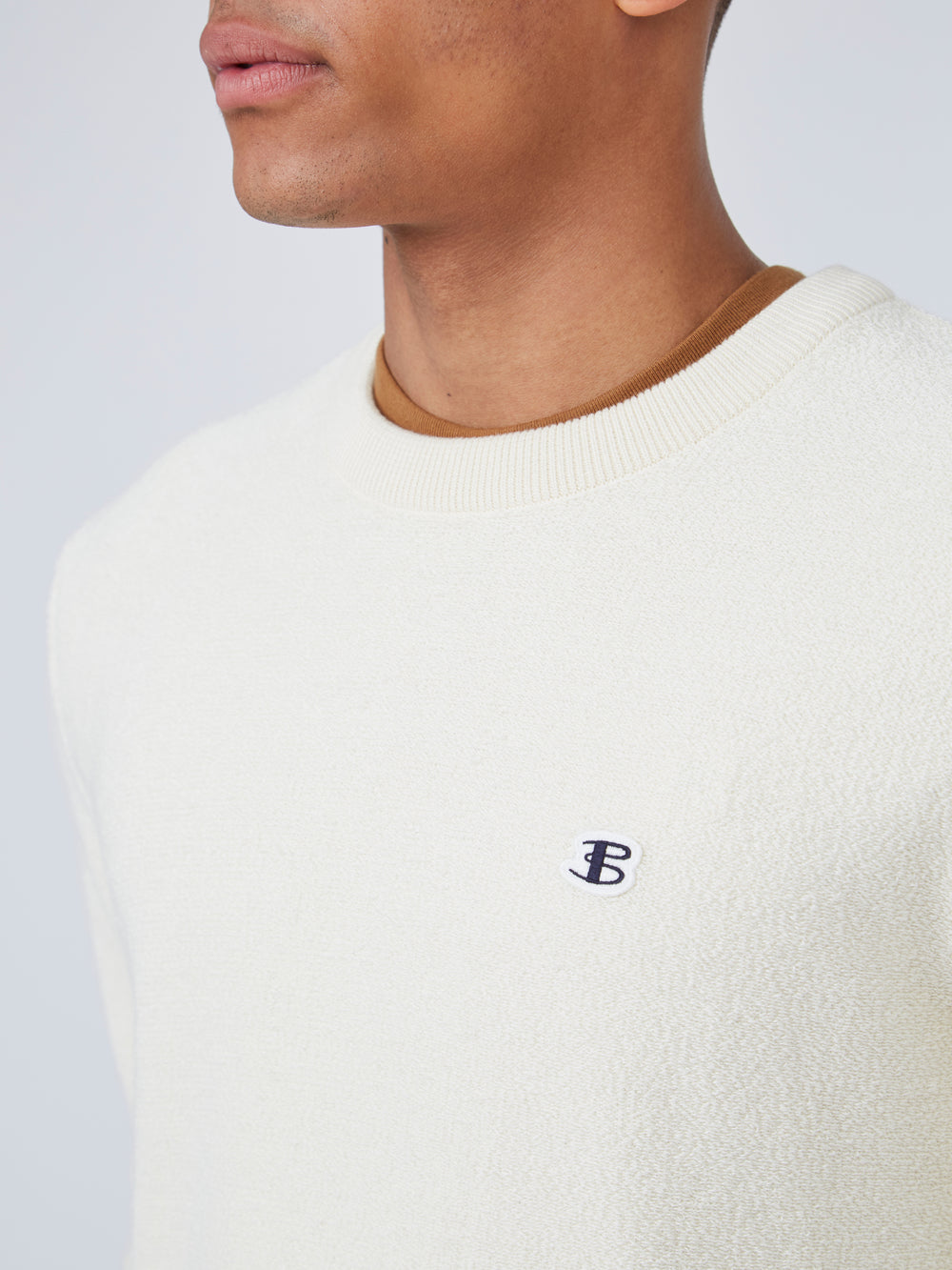 Ben Sherman B by Ben Sherman Textured Knitwear White | VMLFA-0239