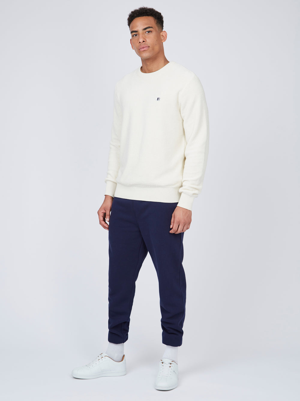 Ben Sherman B by Ben Sherman Textured Knitwear White | VMLFA-0239