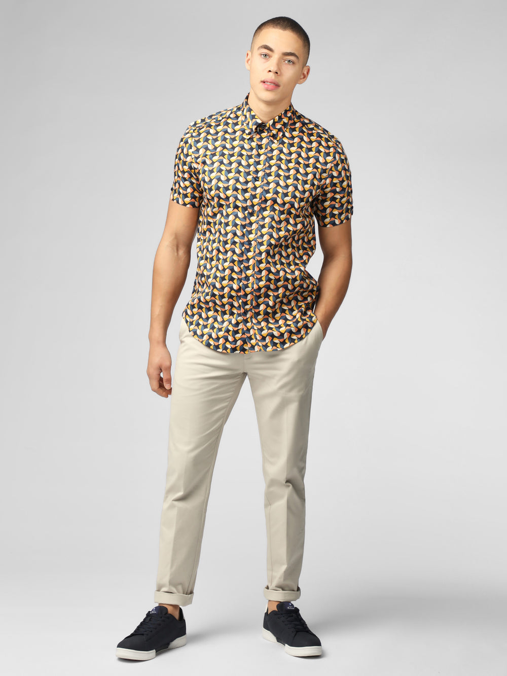 Ben Sherman Bahaus Geo Shirts Yellow | KTMXO-6502