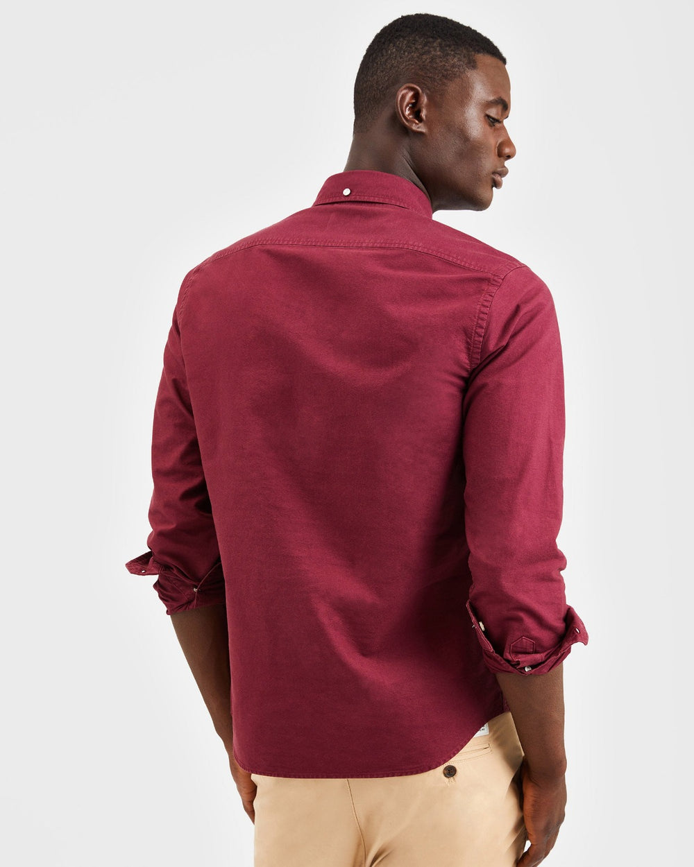 Ben Sherman Beatnik Oxford Garment Dye Shirts Burgundy | YIRKX-1593