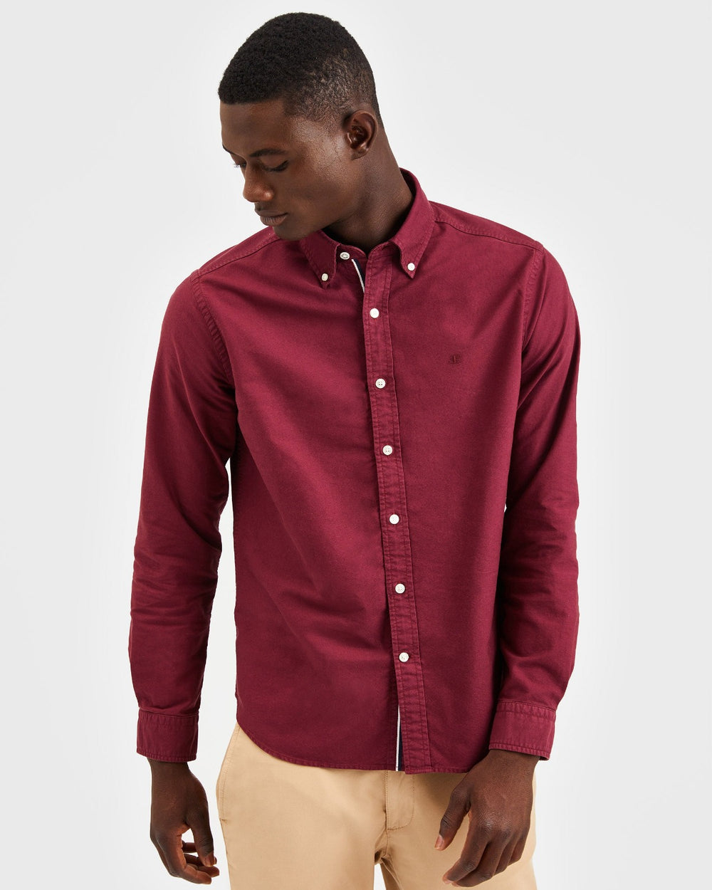 Ben Sherman Beatnik Oxford Garment Dye Shirts Burgundy | YIRKX-1593