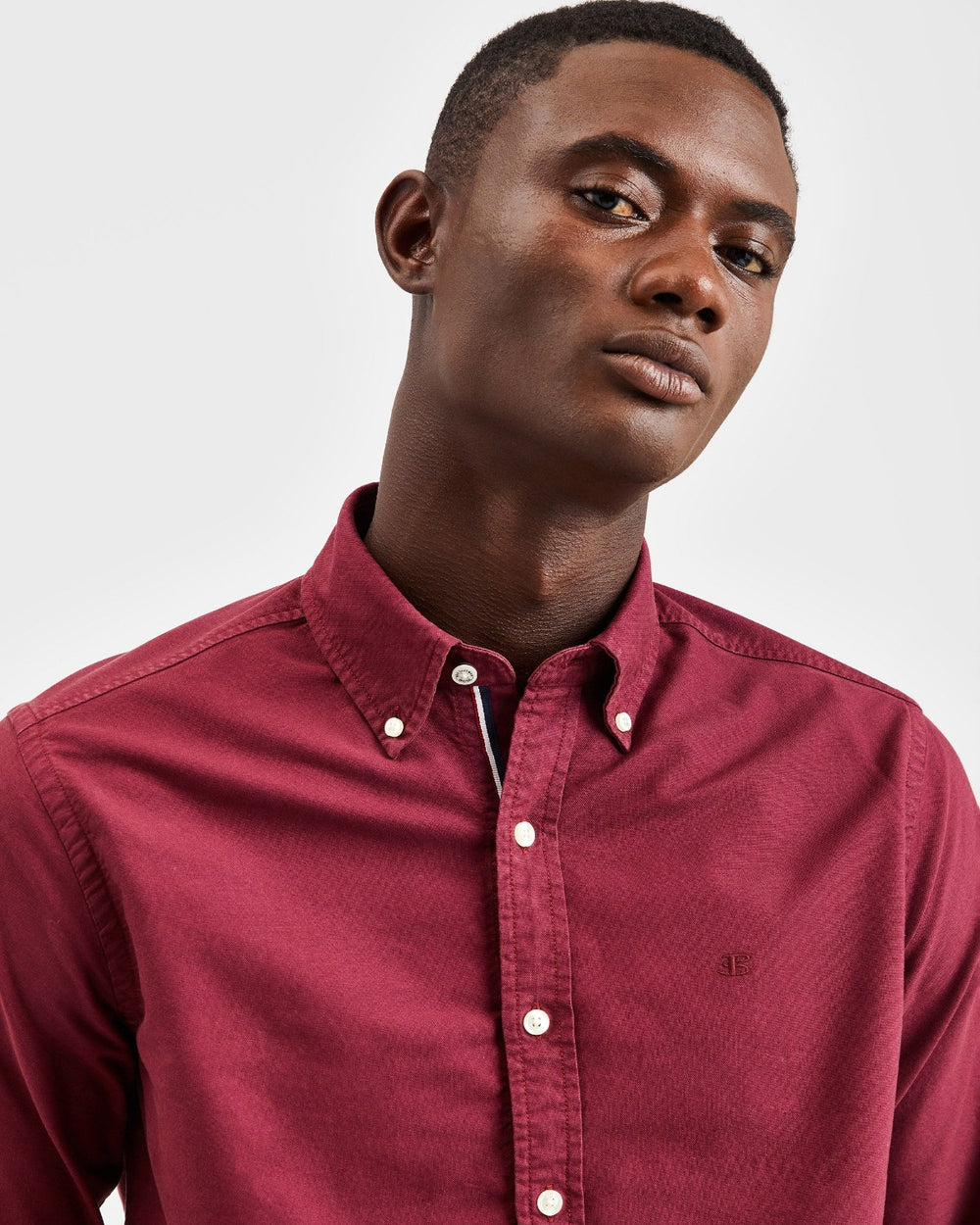 Ben Sherman Beatnik Oxford Garment Dye Shirts Burgundy | YIRKX-1593