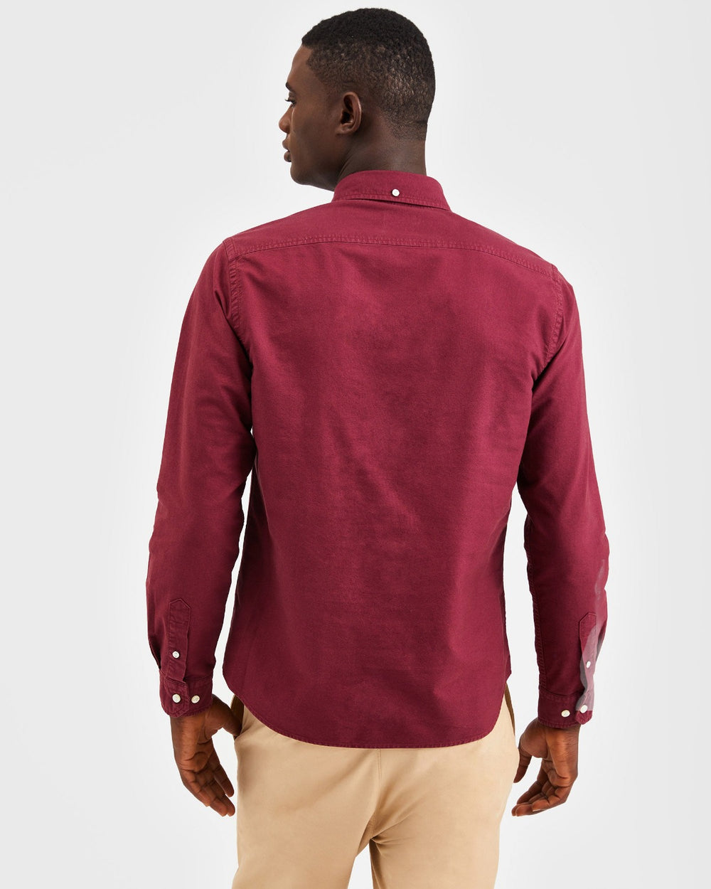 Ben Sherman Beatnik Oxford Garment Dye Shirts Burgundy | YIRKX-1593