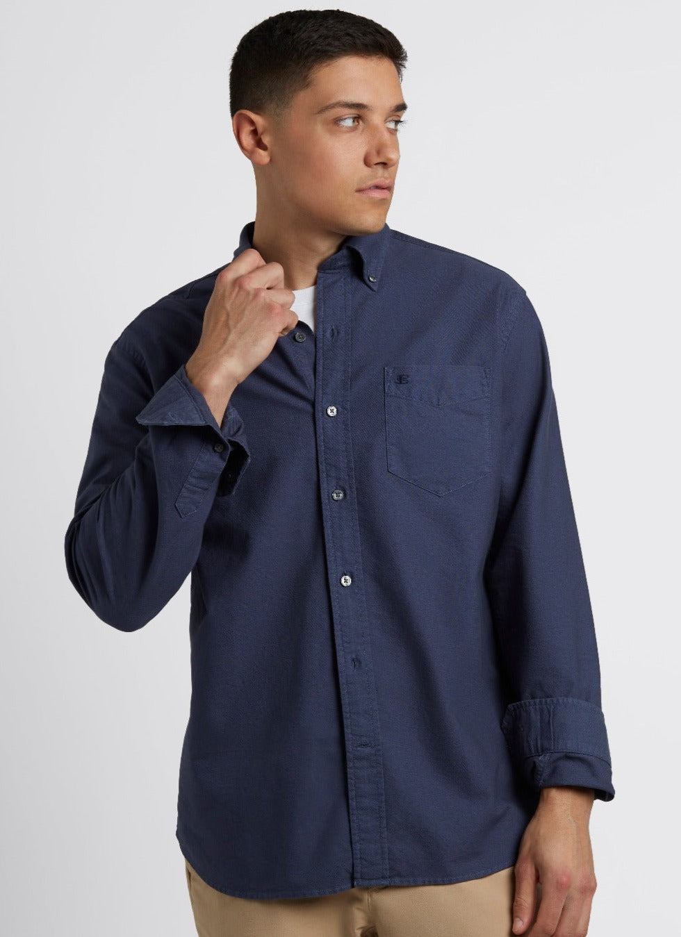 Ben Sherman Beatnik Oxford Garment Dye Shirts Indigo | OMLUK-1469