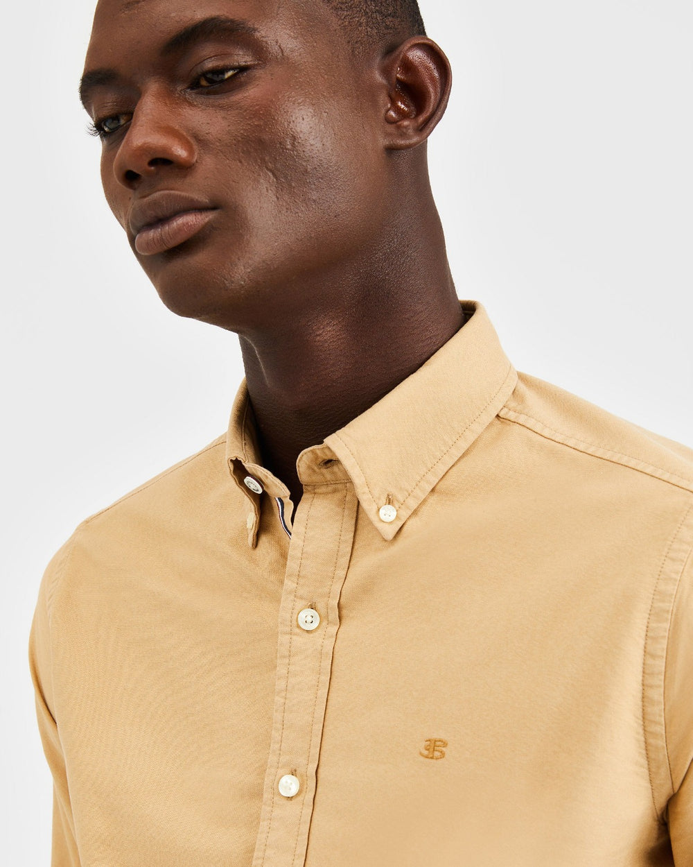 Ben Sherman Beatnik Oxford Garment Dye Shirts Khaki | OWIYA-7231