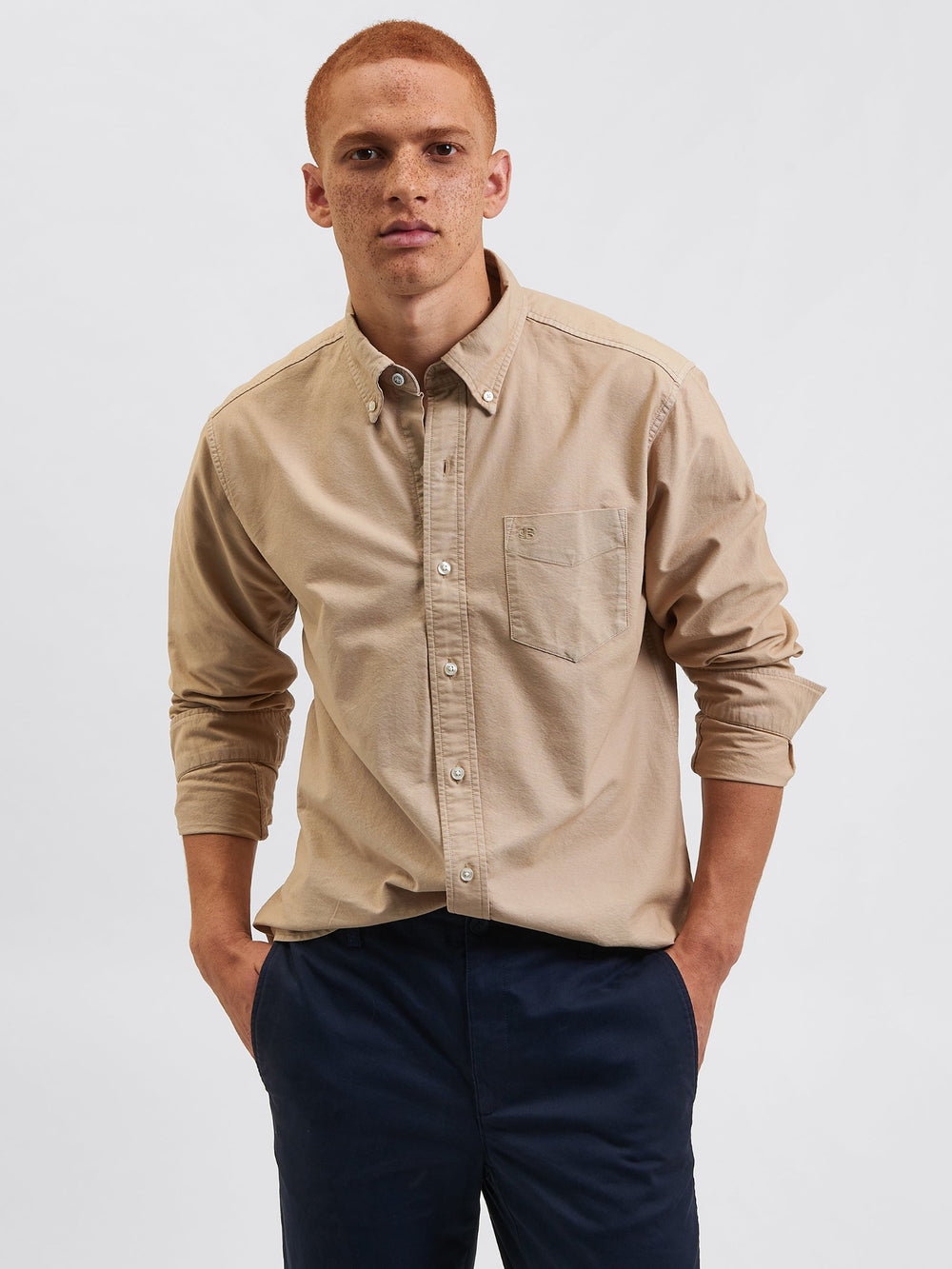 Ben Sherman Beatnik Oxford Garment Dye Shirts Grey | GBUCI-2738