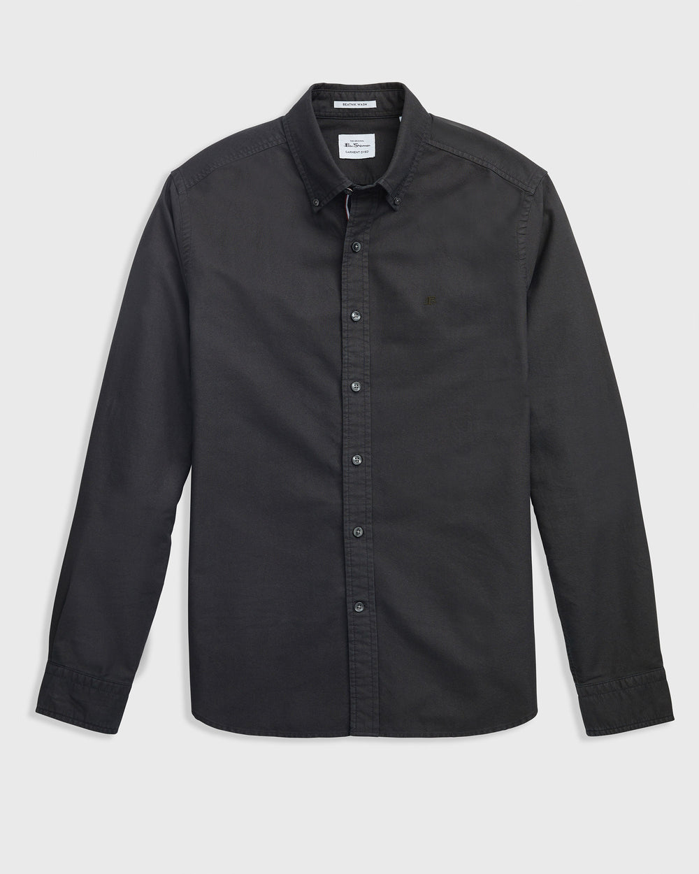 Ben Sherman Beatnik Oxford Garment Dye Shirts Black | UIEJV-2570