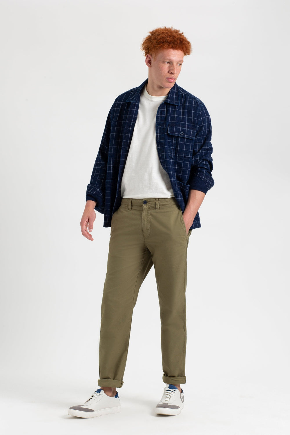 Ben Sherman Beatnik Oxford Slim Taper Garment Dye Chino Pants Light Olive | LSXGM-3852