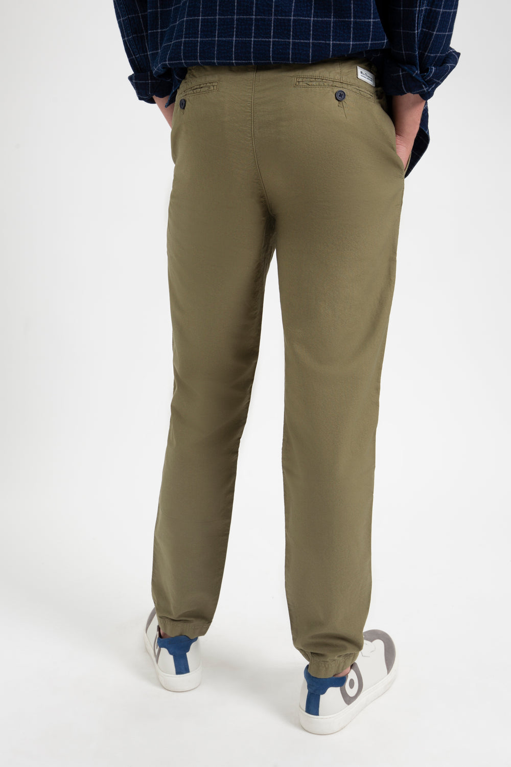 Ben Sherman Beatnik Oxford Slim Taper Garment Dye Chino Pants Light Olive | LSXGM-3852