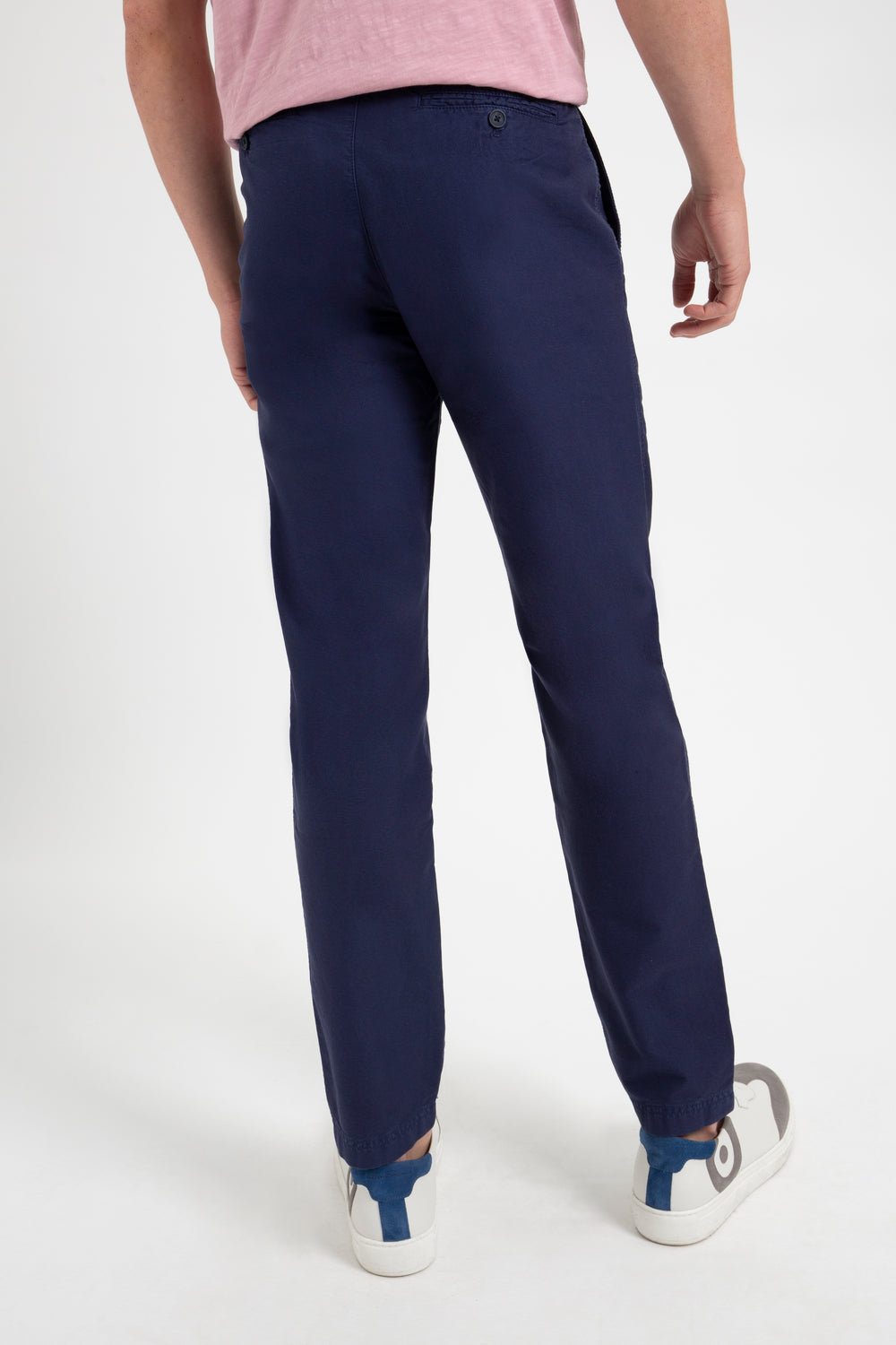 Ben Sherman Beatnik Oxford Slim Taper Garment Dye Chino Pants Navy | RWJGV-3046