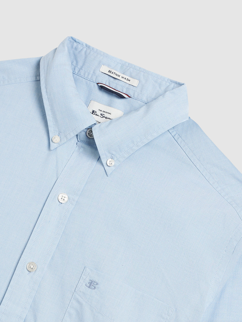 Ben Sherman Beatnik Wash Long-Sleeve Shirts Blue | BYXIO-2145