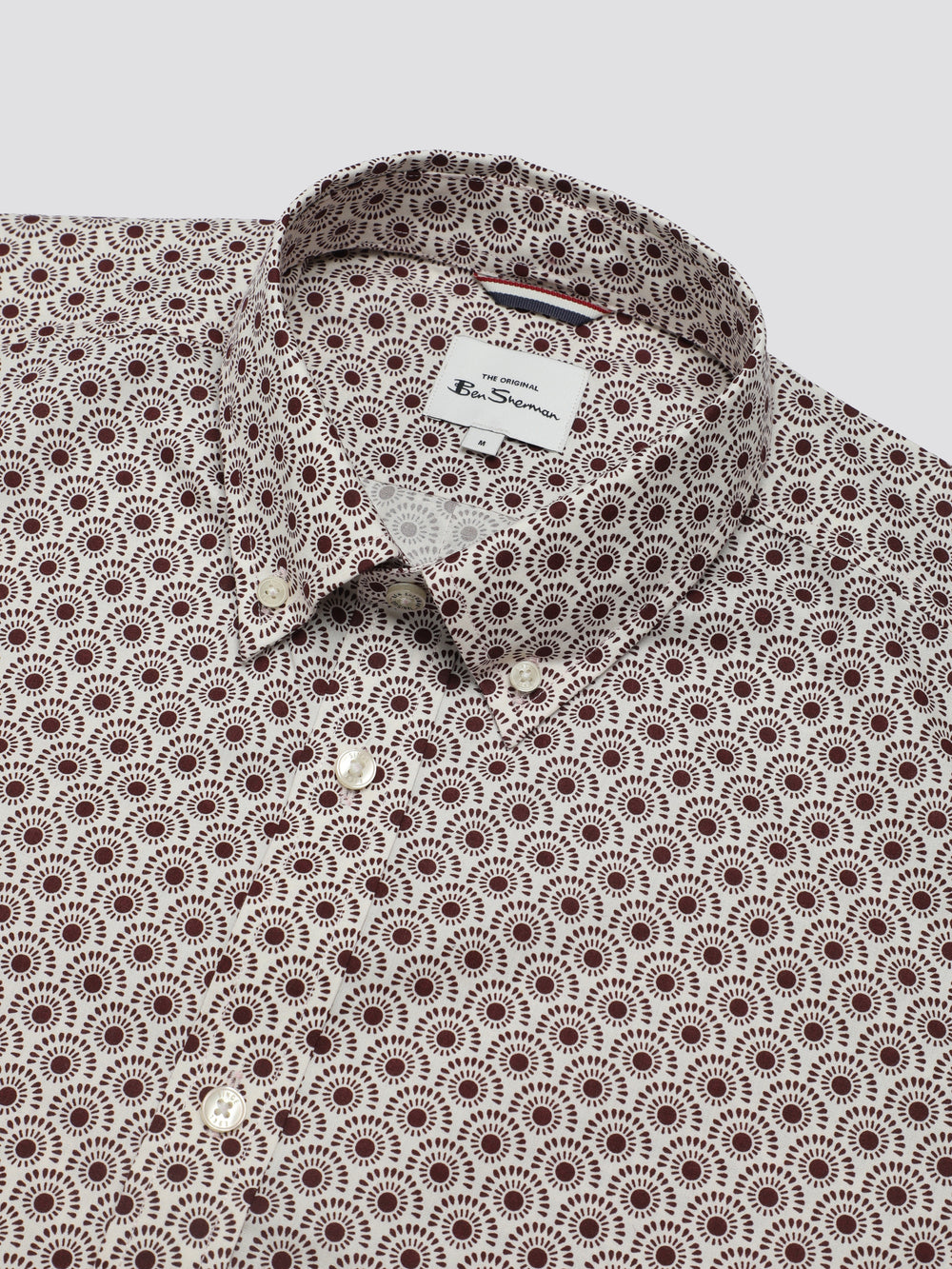 Ben Sherman Block Geo Shirts Dark Red | IYTOG-0267