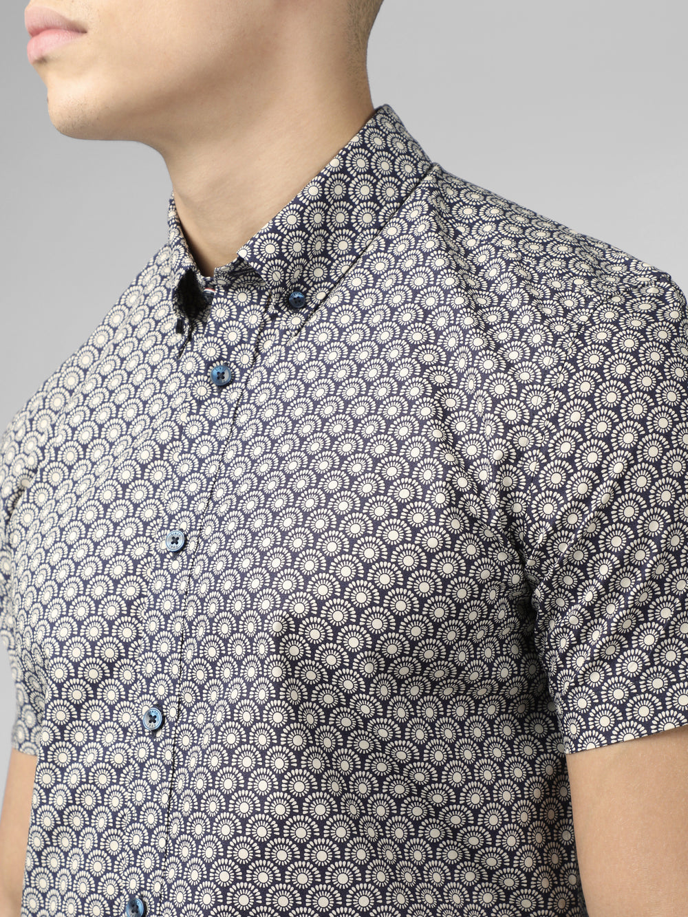 Ben Sherman Block Geo Shirts Grey | KPYRD-1679