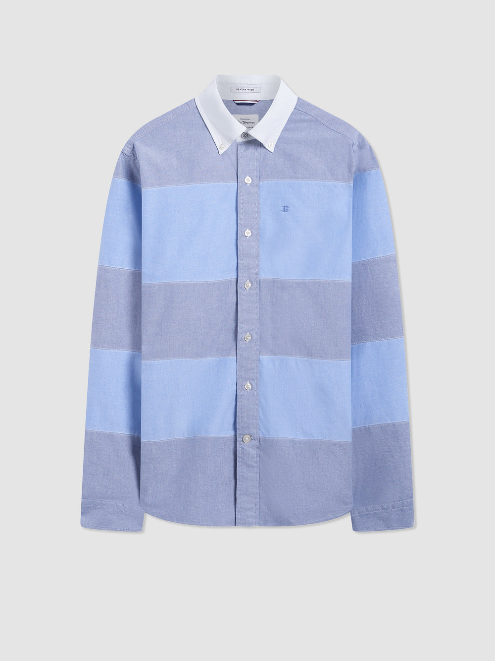 Ben Sherman Brighton Oxford Garment Dye Rugby Shirts Blue | SLFVY-7934