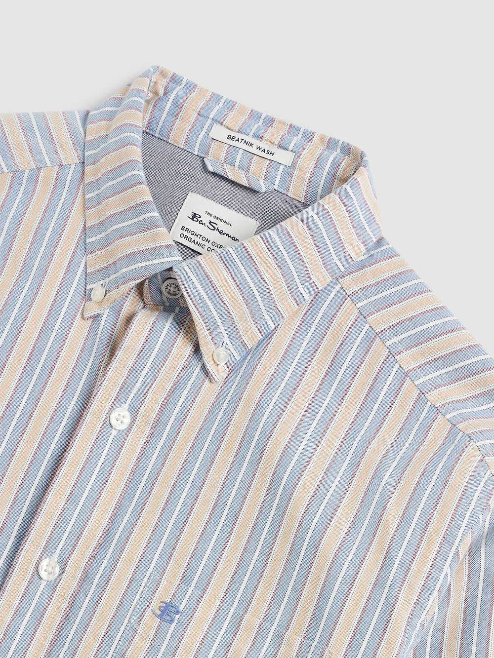 Ben Sherman Brighton Oxford Organic Shirts Blue Multicolor | GFAMY-4658