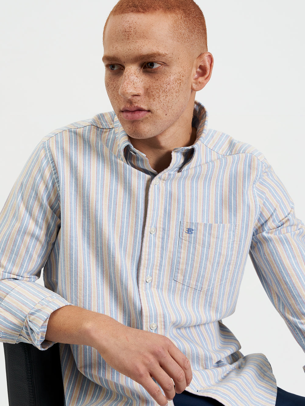 Ben Sherman Brighton Oxford Organic Shirts Blue Multicolor | GFAMY-4658