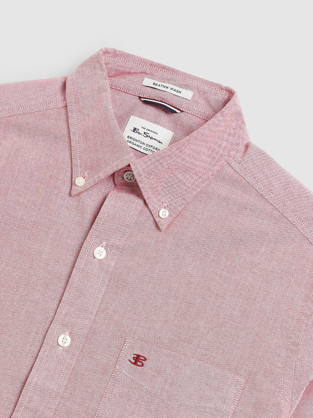 Ben Sherman Brighton Oxford Organic Shirts Light Red | DZFRL-5280